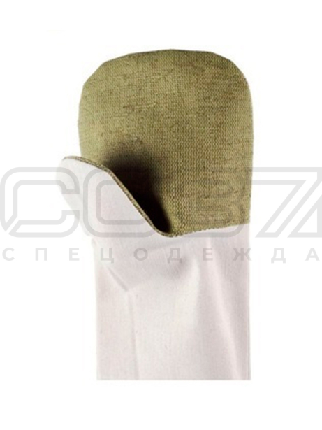 Рукавицы двунитка аппрет. (пл.220 г.м2) с брезентовым нал. (пл.420 г.м2) + п.н двунитка